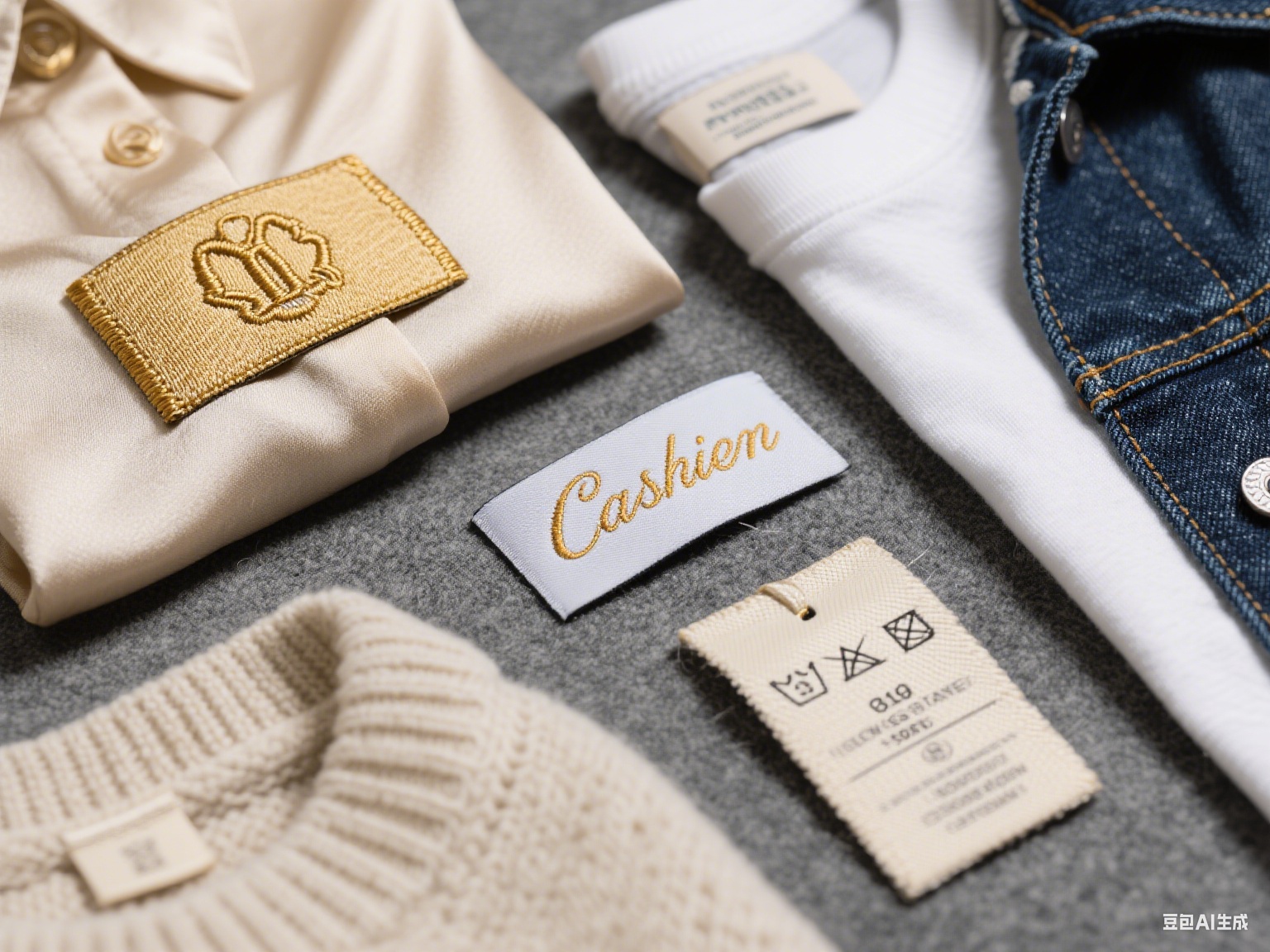 different types of woven and sewing labels in luxury and casual clothing